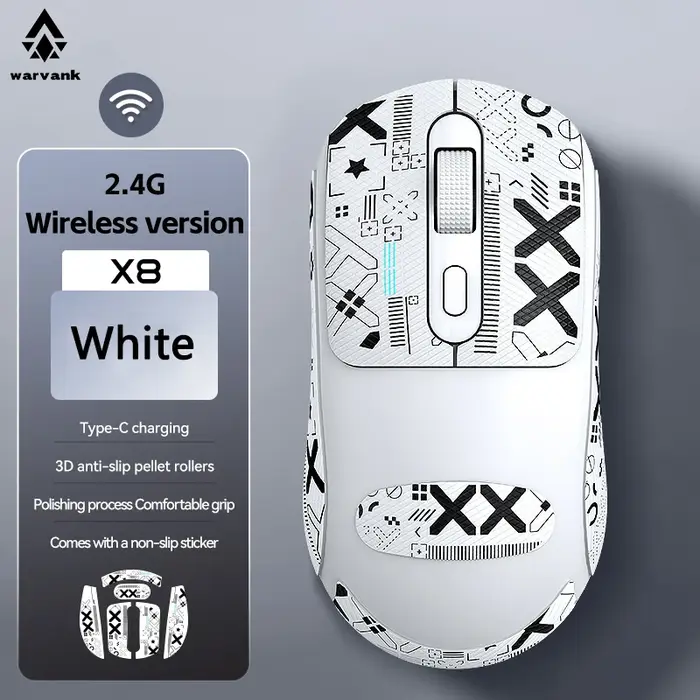 Warvank X8 souris de jeu sans fil 500 mAh TYPE-C
