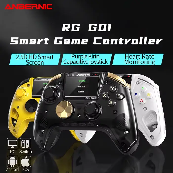 Manette de jeu sans fil Anbernic RG G01 avec écran IPS 2.5D et joystick Hall pour PC