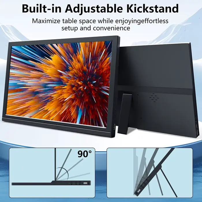 17.3 ''Monitor Portable USB-C HDMI écran LCD d'affichage d'ordinateur pour PC Mac téléphone Xbox Switch PS