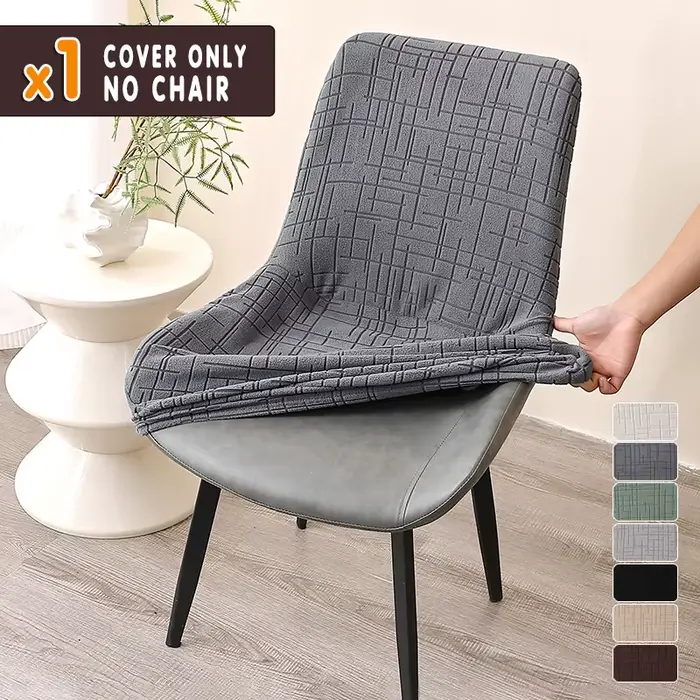 Housses de chaise de salle à manger courbées de style nordique, anti-poussière, élastiques, de haute