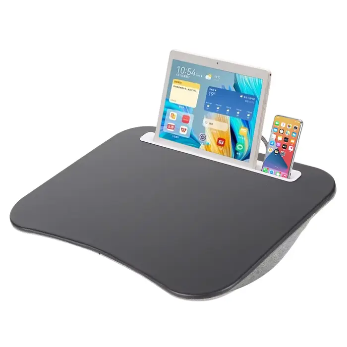 MUMUCC Bureau d'ordinateur portable multifonctionnel avec coussin et rempli de particules de mousse,