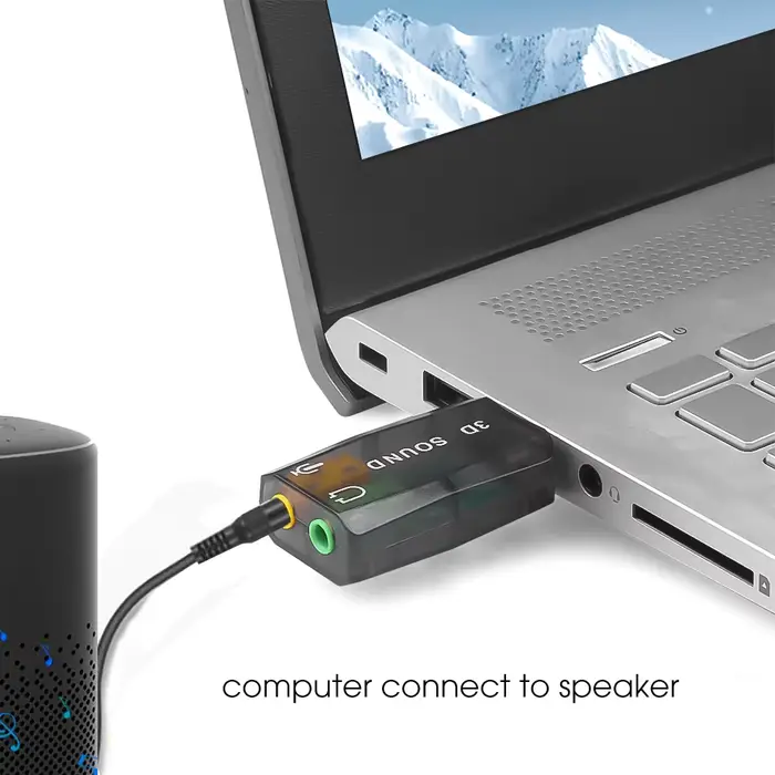 Carte son externe USB 5.1 canaux indépendante pour ordinateur portable