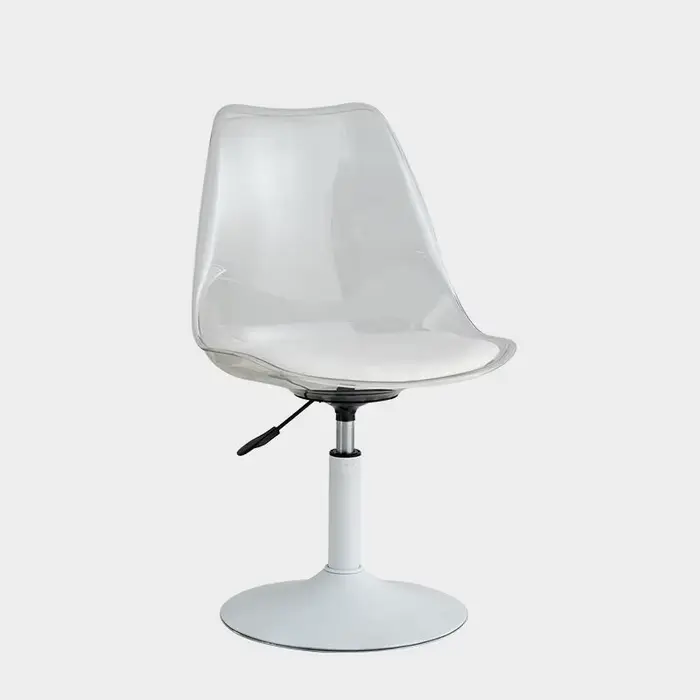 Chaise d'ordinateur transparente, tabouret de coiffeuse confortable pour famille, banc de caisse de 