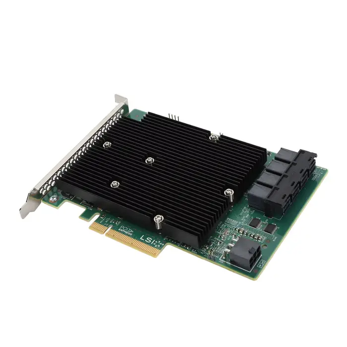 Carte HBA PCIe portable LSI SAS 9300 16I, carte HBA 12 Gbps, 16 ports SATA SAS, carte contrôleur HBA