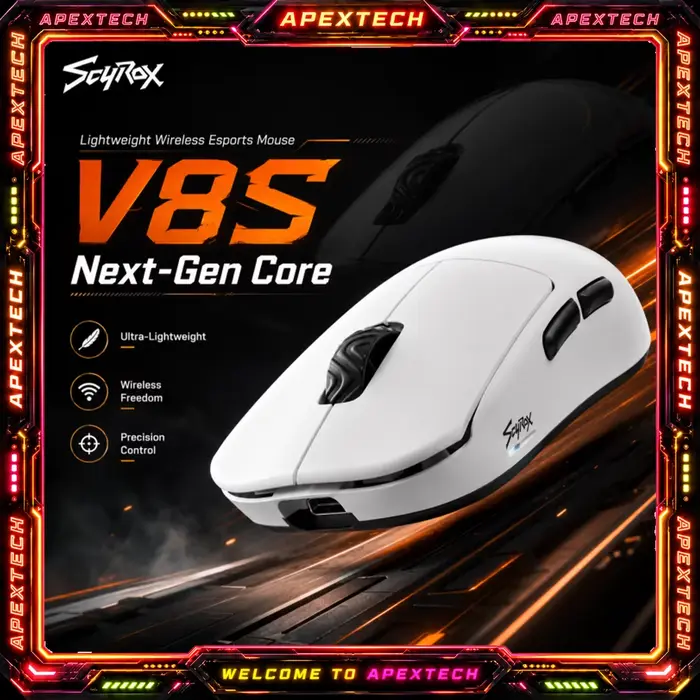 Souris de jeu sans fil ultra-légère Scyrox V8 36g