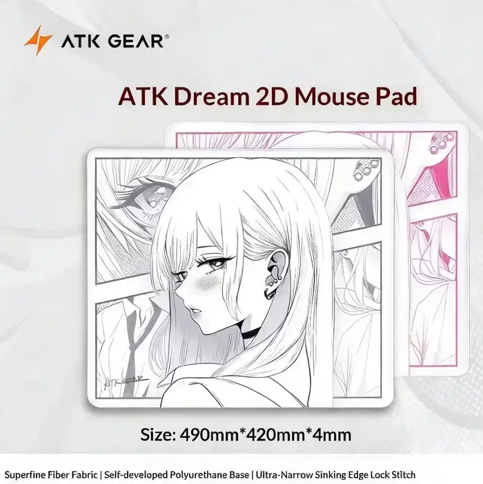 ATK GEAR ATK Dream Anime Grand tapis de souris neutre équilibré pour le jeu FPS