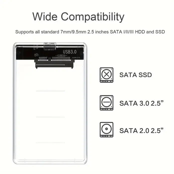 Boîtier de disque dur Transparent