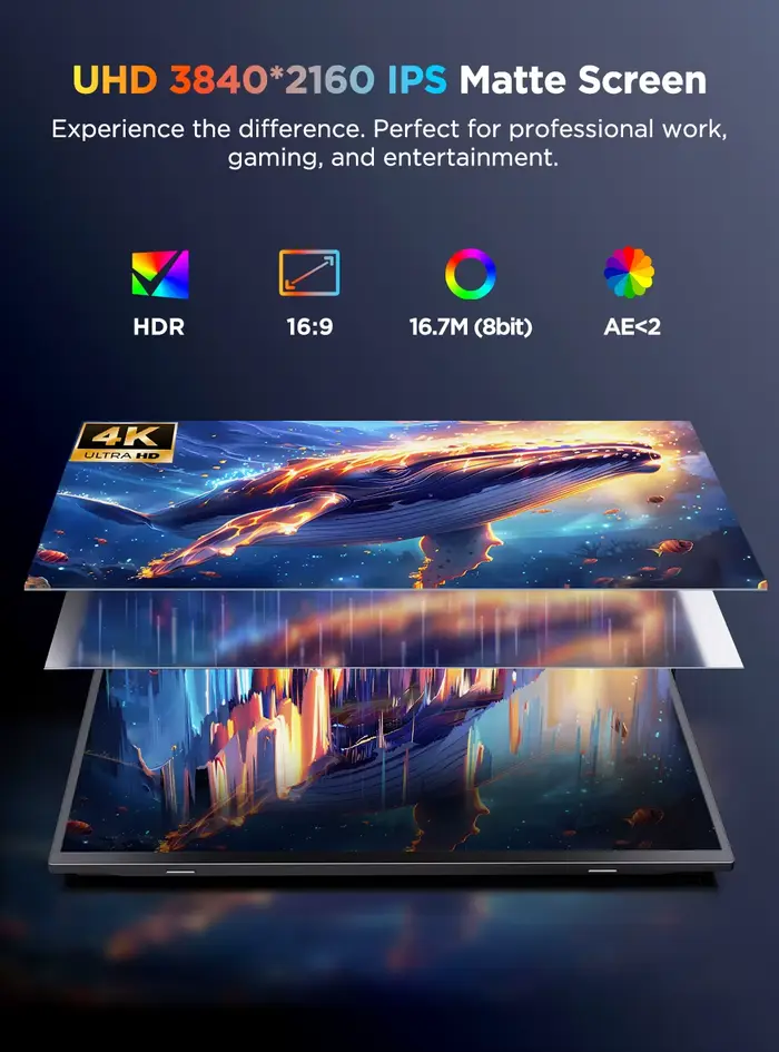 UPERFECT Moniteur portable tactile de 15