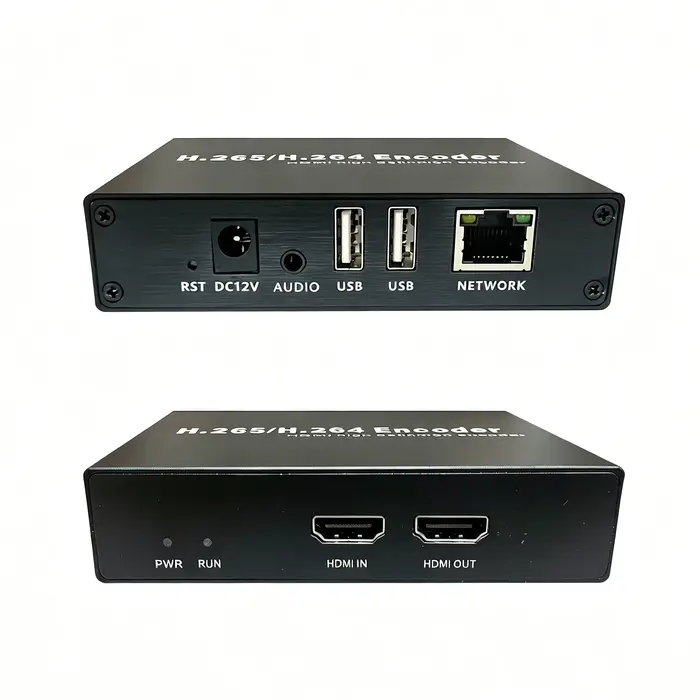 Encodeur vidéo HD 4k en direct, streaming H.265 HEVC H.264 WiFi HDMI vers IP avec enregistrement sur carte TF, RTMP RTSP SRT UDP HLS ONVIF