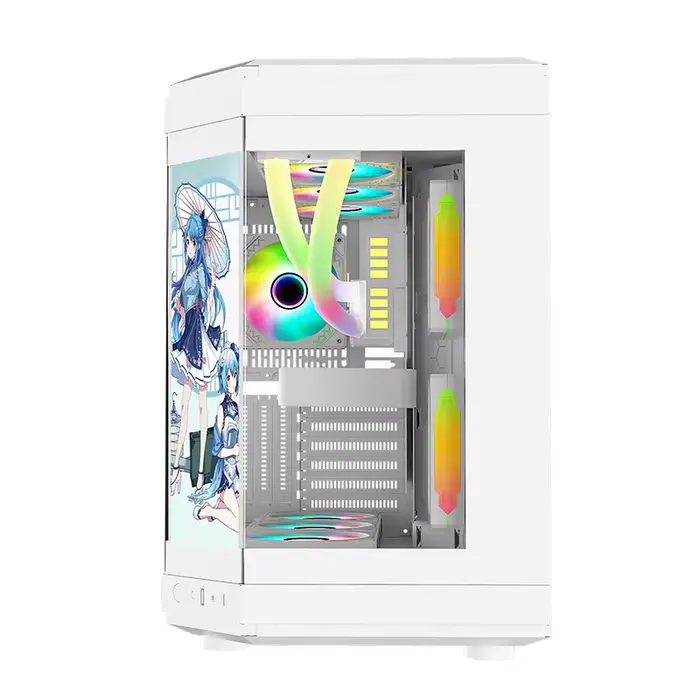 Boîtier de PC de jeu intelligent ATX avec écran LCD