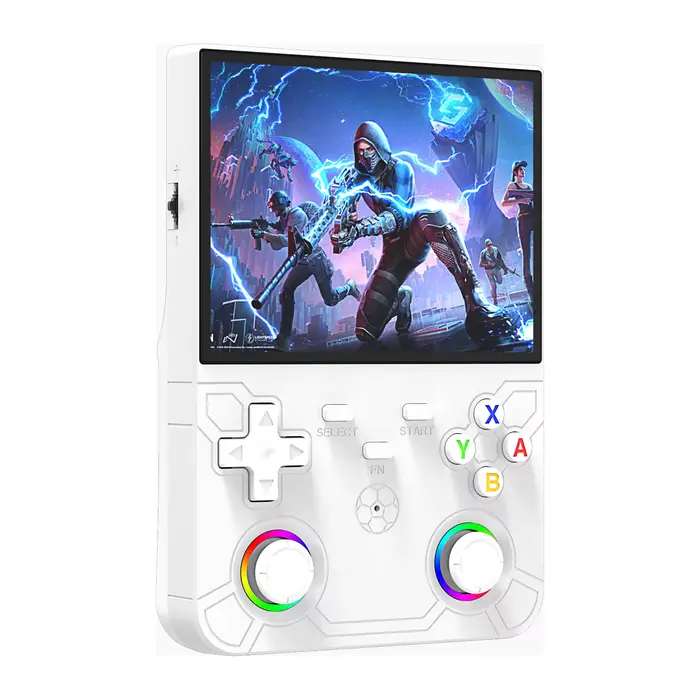 Console de jeu portable R36 Ultra X – Écran HD 4,5 pouces, joystick avec éclairage coloré, prise en 