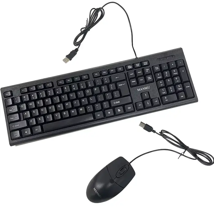 MANMU – ensemble combiné clavier et souris de bureau, souris filaire de jeu pour ordinateur