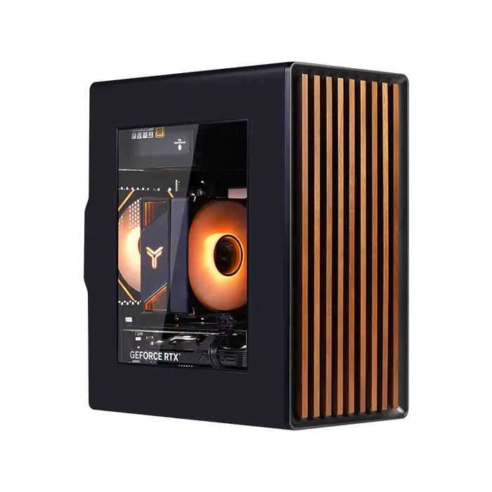 WJCOOLMAN Série Craftsman - Petit châssis pour ordinateur de bureau domestique - Prend en charge la carte mère M-ATX - PC de jeu compact