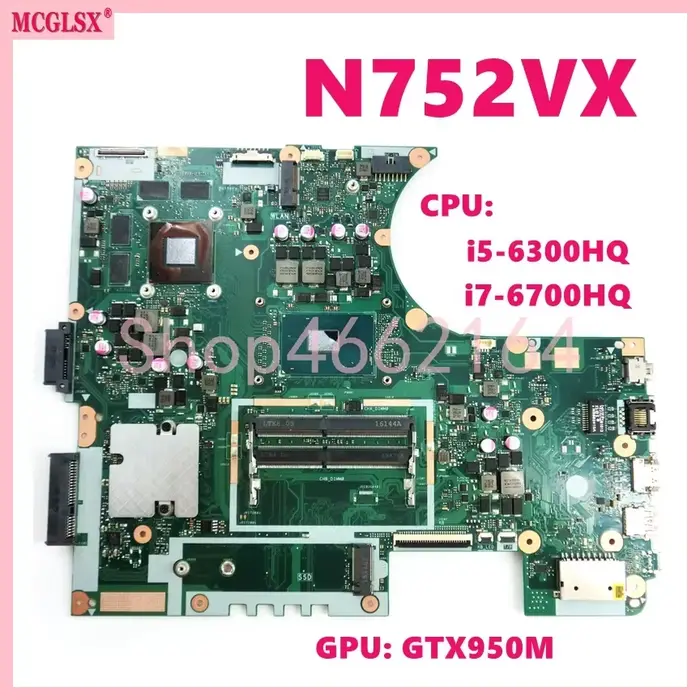 N752VX Avec i7-6700HQ CPU GTX950M-V2G GPU Ordinateur Portable Carte Mère Pour ASUS Vivobook N752V N7