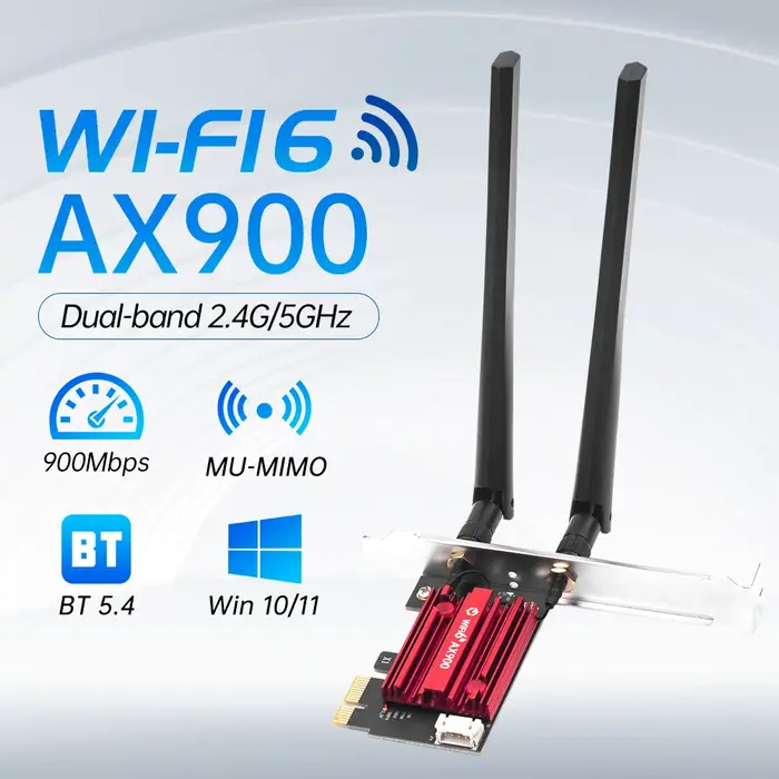 Carte réseau WiFi 6 PCIe FV-AX900pro