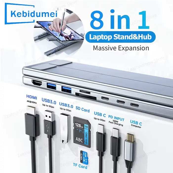 Support de Station d'accueil USB C pour ordinateur portable