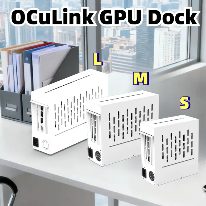 Support de carte graphique externe pour ordinateur portable EGPU - Base métallique pour cartes vidéo GPU - Dock Oculink/M.2 NVMe PCIe 4.0 X4 - Boîtier externe pour PC
