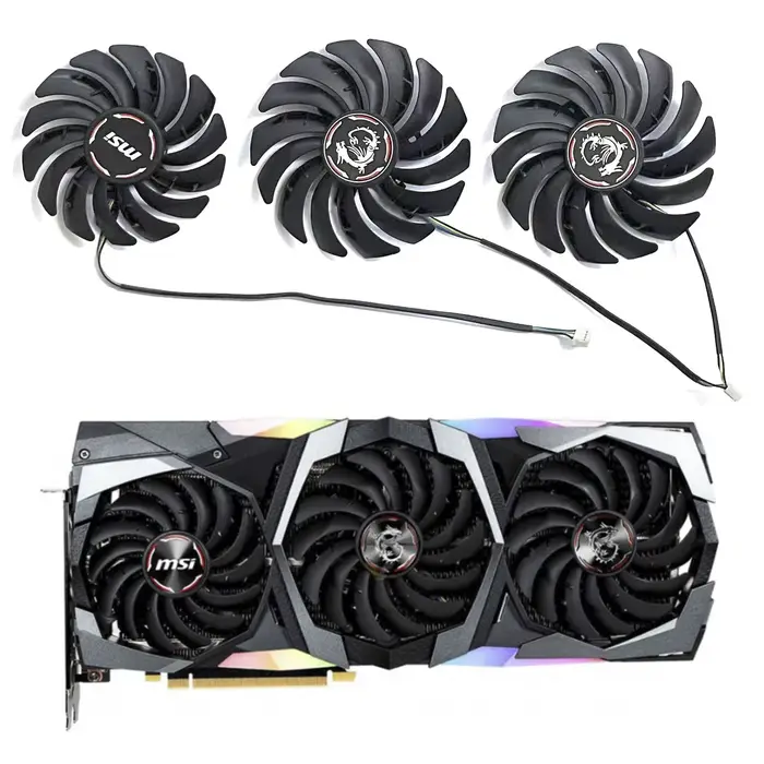 Ventilateur GPU 4 broches 85 mm 95 mm pour cartes graphiques MSI GeForce RTX2070S 2080 2080S 2080ti GAMING X TRIO