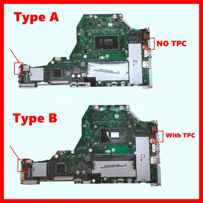 Carte mère LA-E891P pour ordinateur portable Acer Aspire A315-53 A315-53G A515-51 A515-51G