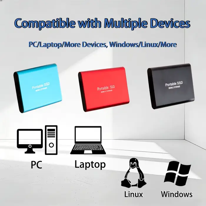 SSD externe portable 1 To 2 To 4 To USB 3.2 Gen 2 Type-C