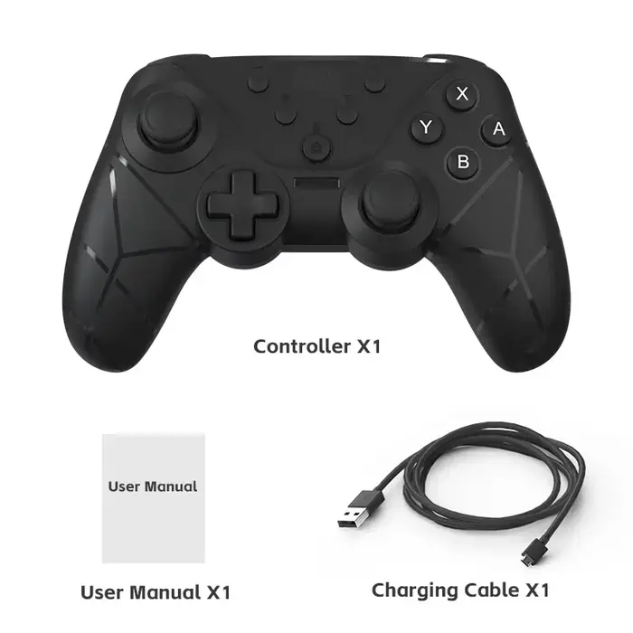 DATA FROG Manette de jeu légère avec fonction NFC Turbo Burst, contrôleur à double moteur vibrant po