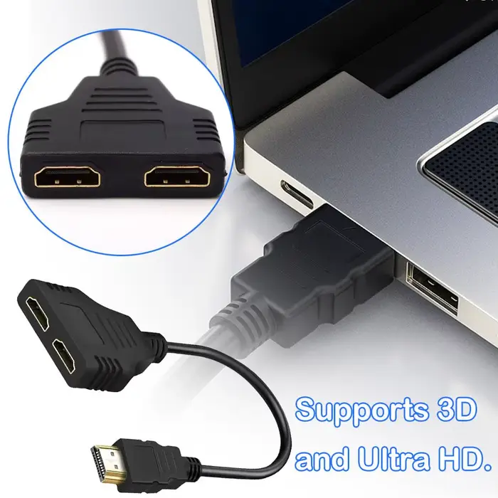 Répartiteur HDMI 1 entrée 2 sorties 4K pour deux moniteurs