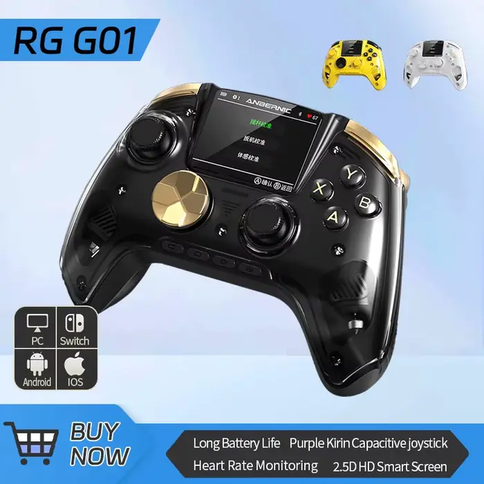 Manette de jeu sans fil Anbernic RG G01 avec écran IPS 2.5D et joystick Hall pour PC