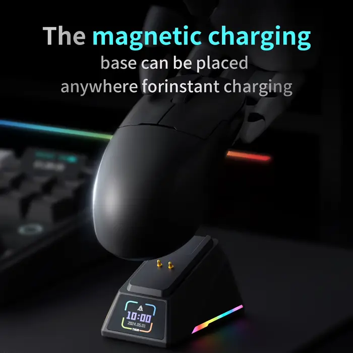 AJAZZ AJ159 APEX/AJ159PRO souris de joueur sans fil avec Base de charge magnétique rvb
