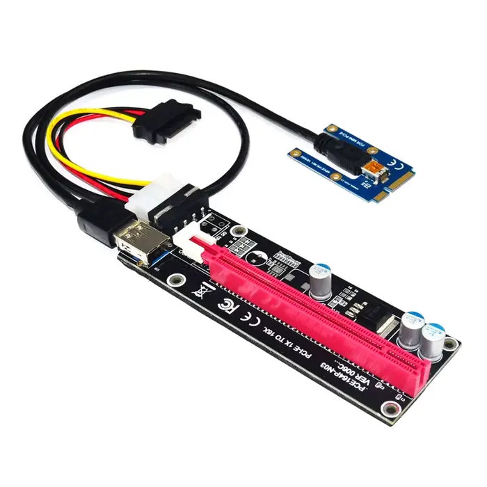 Mini PCIe à PCI express 16X Riser pour ordinateur portable