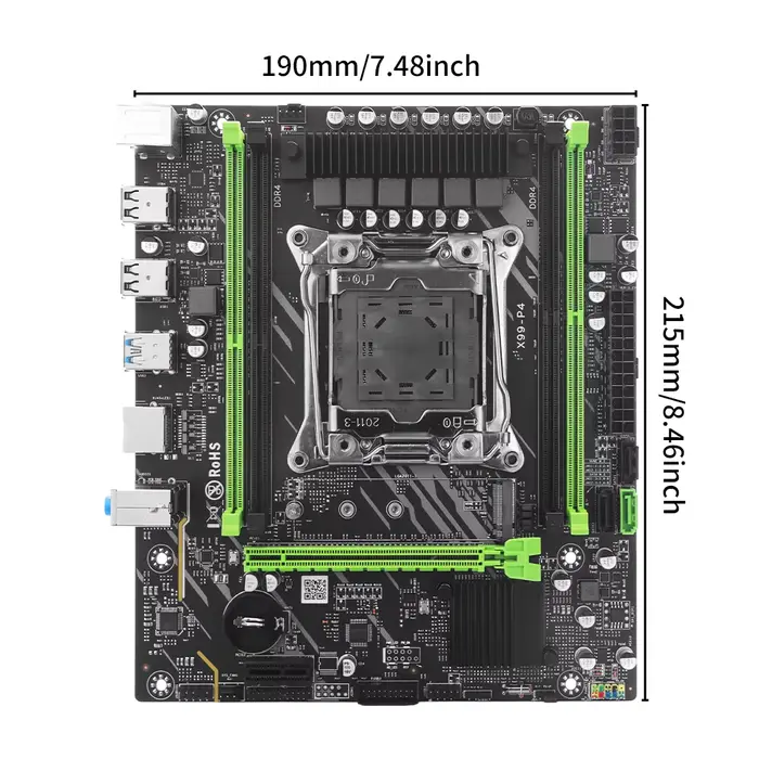 Kit de carte mère SOYO blanc X99 avec processeur E5-2680 V4 et DDR 2133MHZ 8GB * 2 = 8GB RAM LGA2011-3 C612 Chipset double canal DDR4 M.2