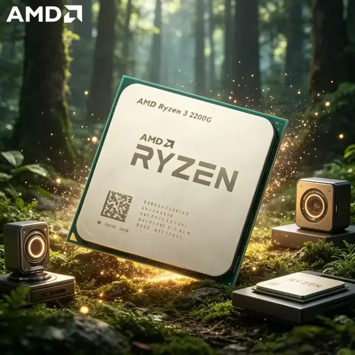 Processeur de jeu AMD Ryzen 3 2200G 4 cœurs 4 threads 3,5 GHz débloqué pour PC de bureau avec socket