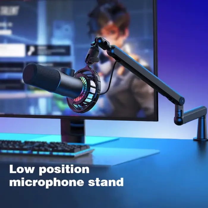 HONArm-Support de microphone de jeu rotatif à 360 ° avec support de bureau