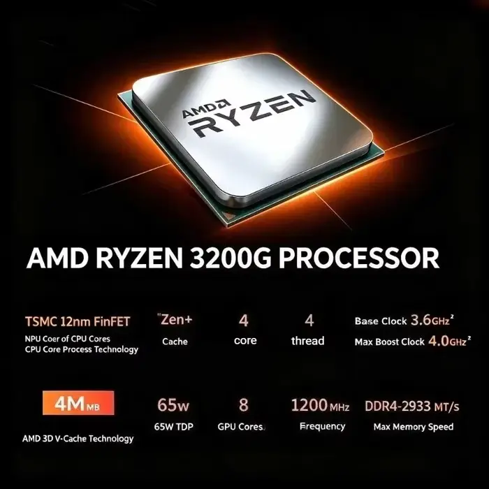 Processeur de jeu AMD Ryzen 3 3200G pour socket AM4