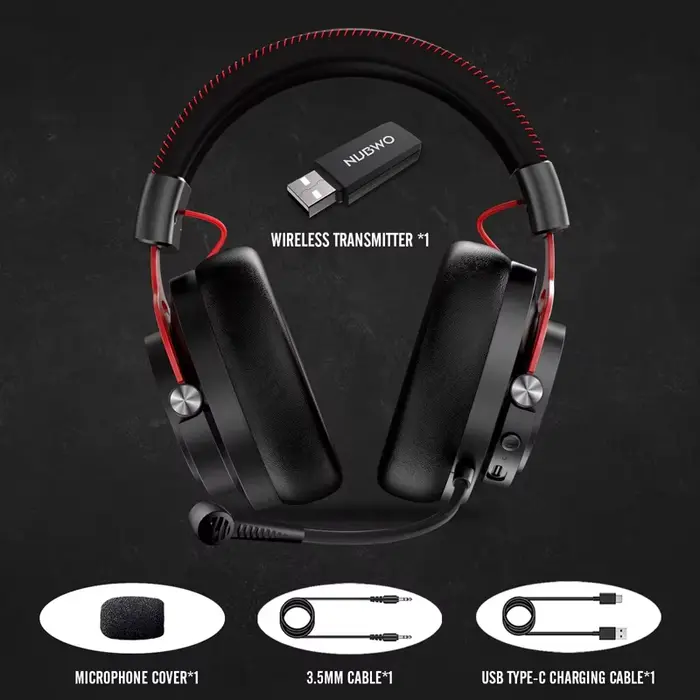 Casque de jeu sans fil NUBWO G03 avec micro pour PS5