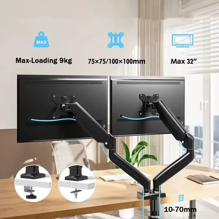 Support flexible pour double écran