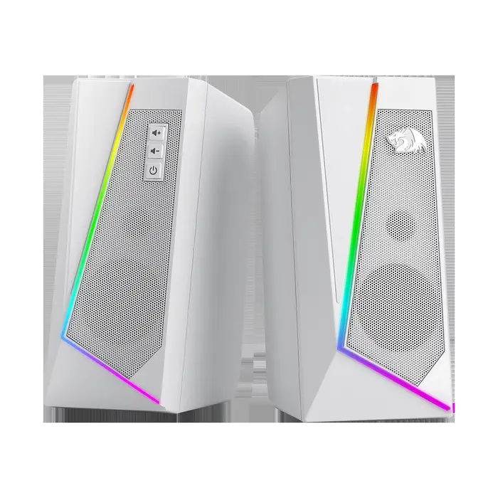 Redragon GS520 Haut-parleurs de bureau RVB, haut-parleur stéréo PC 2.0 canaux avec 6 modes LED color