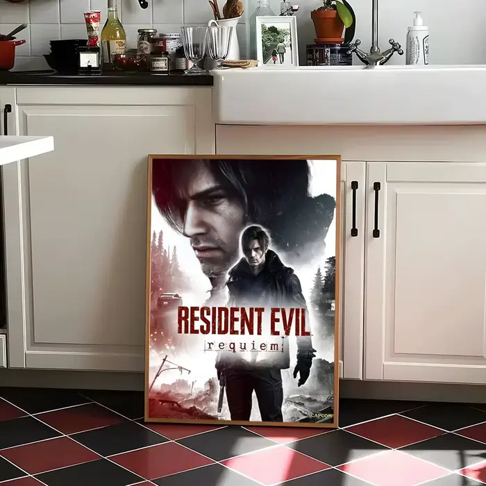 Affiche du jeu r-Resident Evil Requiem, autocollant parfait auto-adhésif pour bureau, cinéma à domic