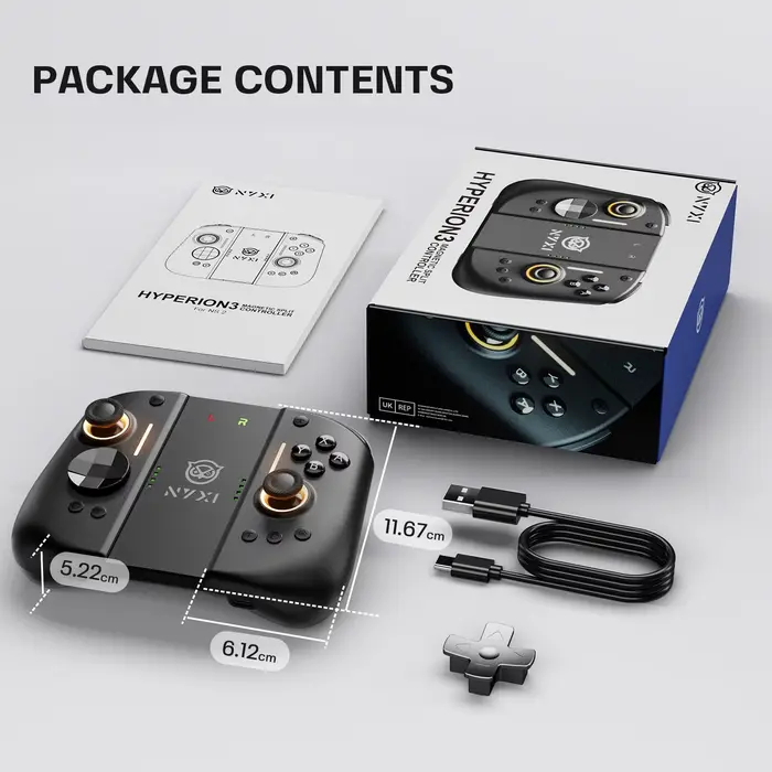 Manette NYXI Hyperion 3 pour Switch2, Joycon sans fil, 9 gyros, vibration turbo, nouvelle sortie
