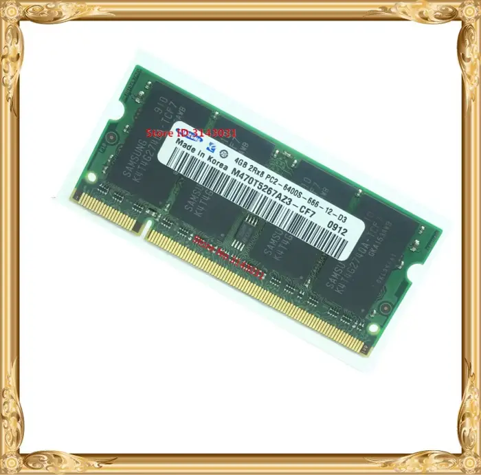 Mémoire d'ordinateur portable 4 Go PC2-6400 DDR2 800MHz Notebook RAM 800 6400S 4G 200-pin SO-DIMM