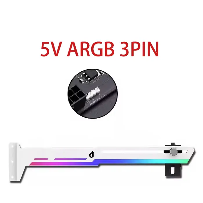 Support de carte graphique VGA avec cadre de fixation GPU, lampe décorative RGB lumineuse anti-pollu