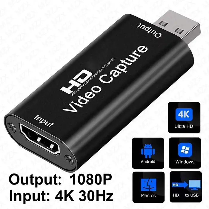 Carte de Capture vidéo sortie 1080P, entrée 4K 30Hz 30fps, Compatible HDMI, Capturateur de Streaming