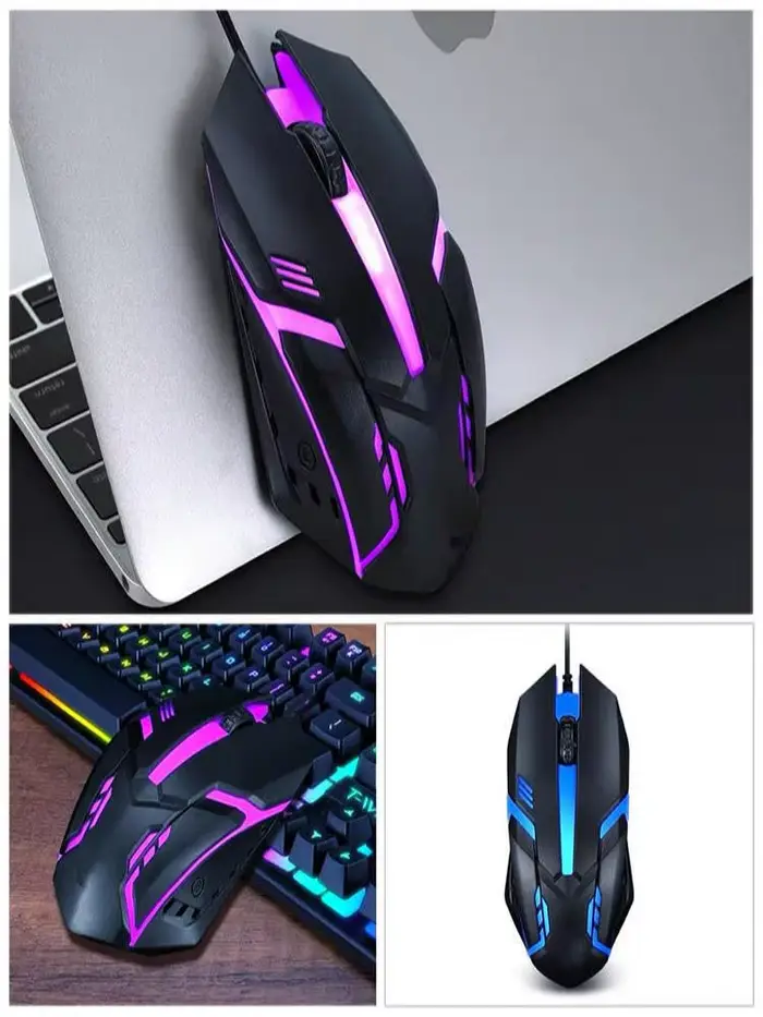 20251 PC identique M01 sport LED lumineux rétro-éclairé USB filaire souris de jeu pour ordinateur de bureau