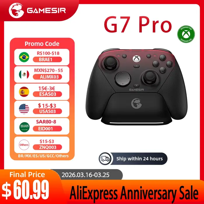 Manette sans fil GameSir G7 Pro Zenless Zone Zero /blanc / noir pour Xbox Series X | S