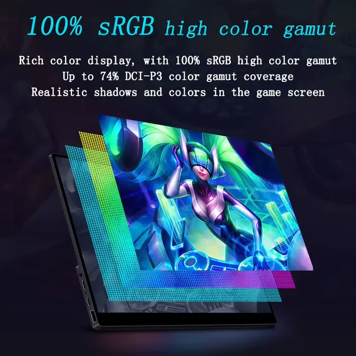 VCHANCE 17.3 en effet 144Hz Moniteur Portable 100% DCI-P3 2560x1440p 400nits HDR Affichage de Jeu pour PC