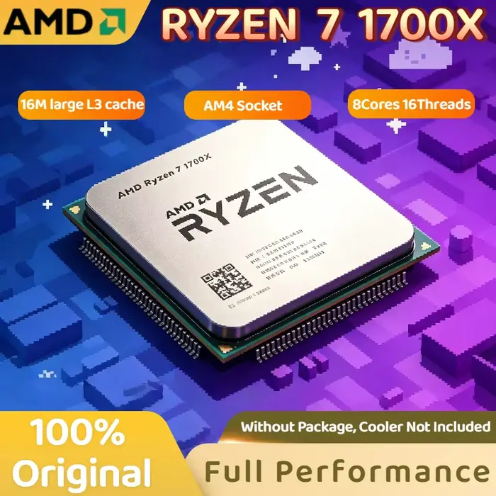 Processeur de jeu AMD Ryzen 7 1700X R7 1700X Socket AM4 3.4 3.8GHz 8 cœurs 16 threads L3 16M Pro Max