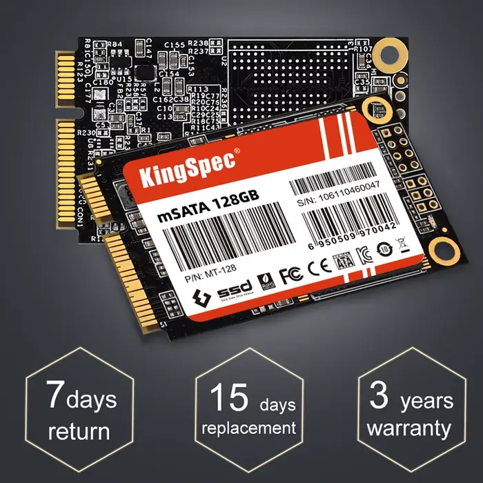 KingSpec – disque dur interne SSD mSATA, avec capacité de 128 go, 256 go, 512 go, 1 to, PCIe, pour D