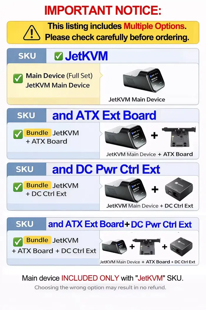 JetKVM IP-KVM Version Carte TF Open Source Gestion à distance sur IP Dispositif d'extension de contrôle de bureau Mac/Win/Linux