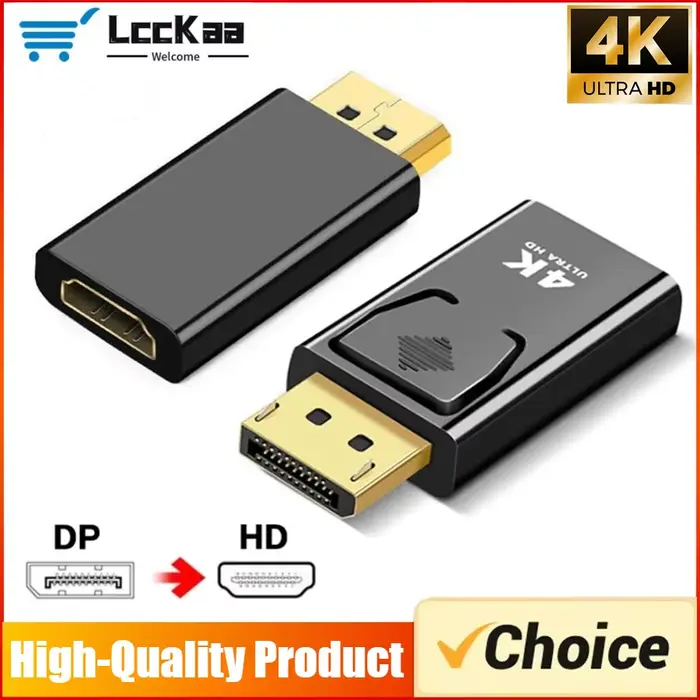 Adaptateur convertisseur DisplayPort vers HDMI compatible 4K 30Hz/60Hz