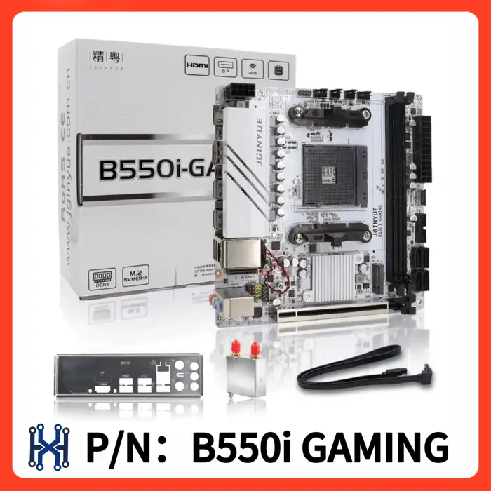 Carte mère JGINYUE B550i 100% neuve, AM4 Mini ITX, prend en charge les processeurs Ryzen 4000/5000, 