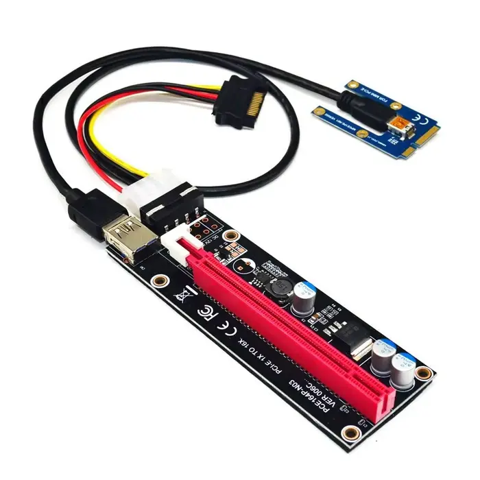 Mini PCIe à PCI express 16X Riser pour ordinateur portable, carte de fouille externe, EXP GDC BTC An